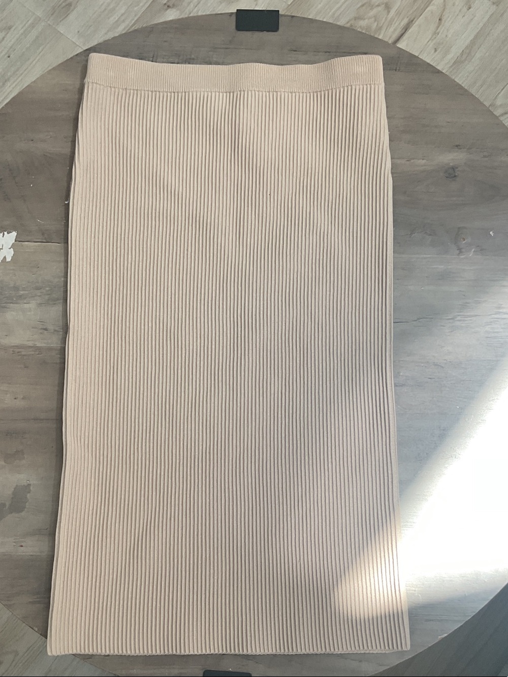 Forever 21 Ribbed Pencil Skirt in Light Blush